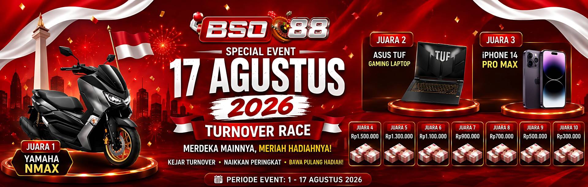17AGUSTUS 2026 TRUNOVER RACE